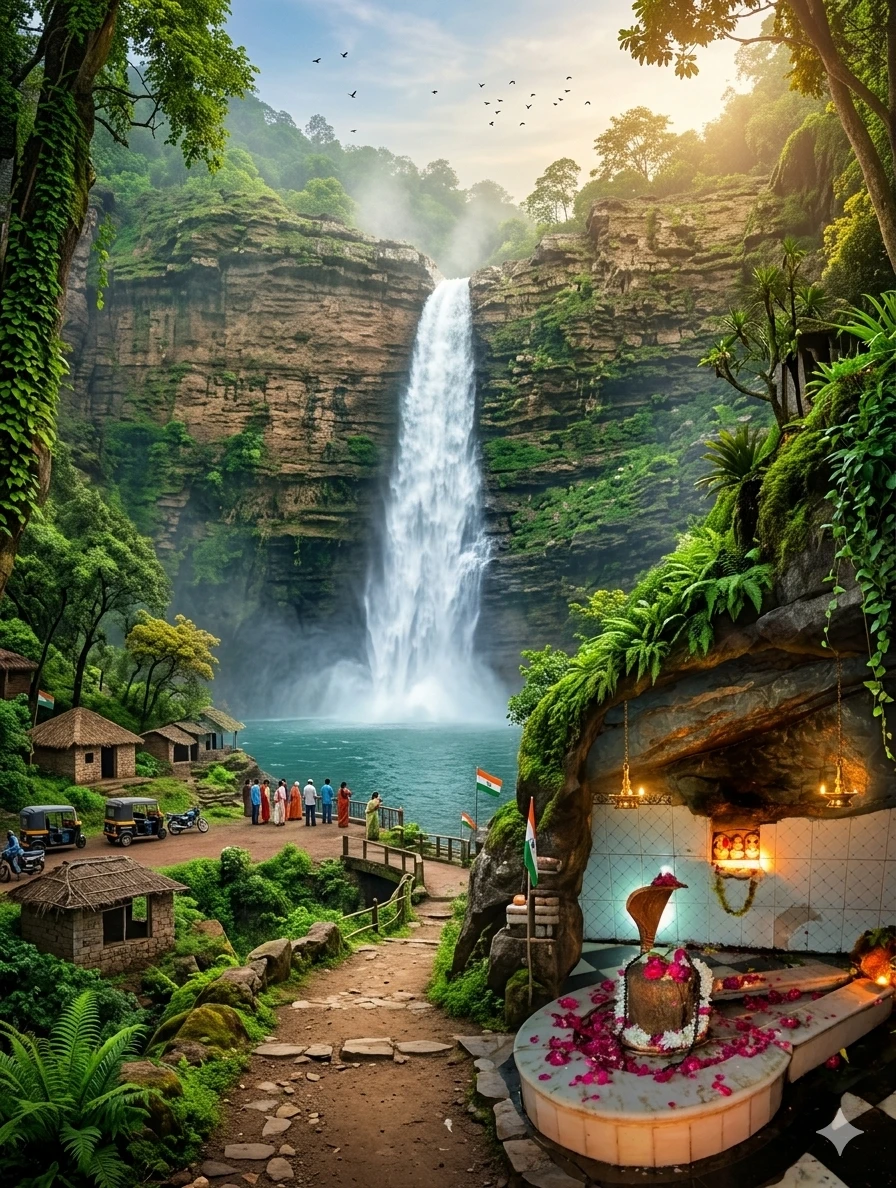 Jhojheshwar Mahadev Waterfall &.