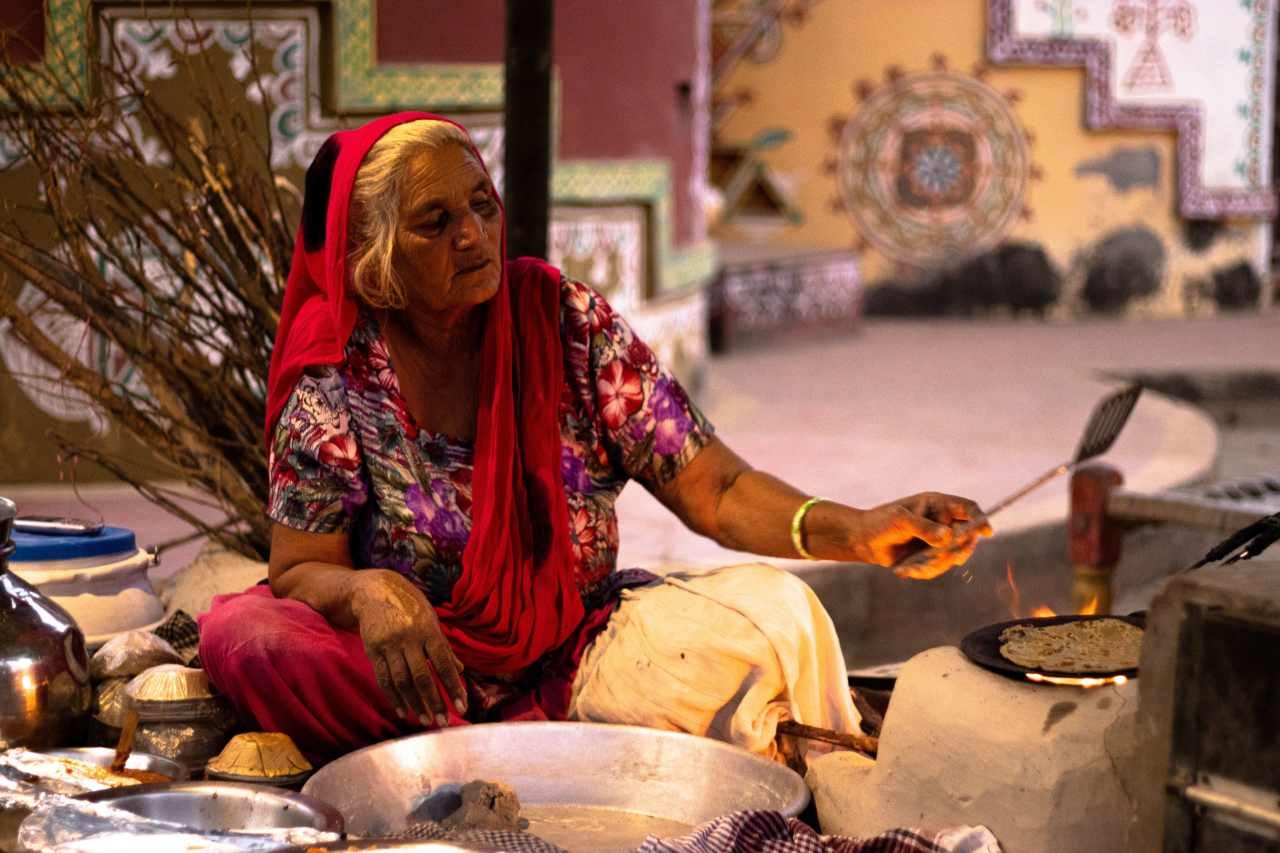 Traditional Rajasthani folk dance performed in a Ranthambore village